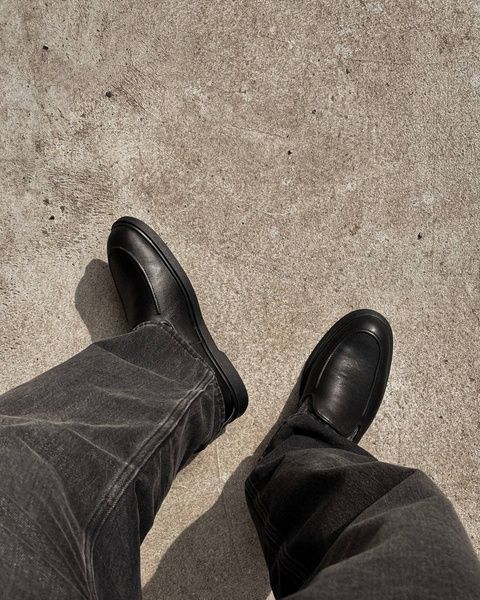 Loafers PIANO (black leather) 36